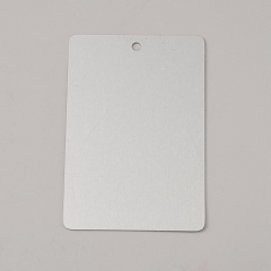 Серебро Большие алюминиевые заготовки для подвесок, прямоугольные, штамповка пустой метки, серебряные, 77x51x1 мм, отверстие : 3.5 мм