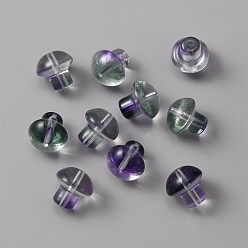 Индиго Прозрачные стеклянные бусины, гриб, индиговые, 13.5x13.5 мм, отверстие : 1.6 мм