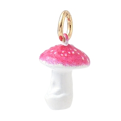 Гриб Аэрозольная краска 304 подвески из нержавеющей стали, с целью перехода в кольце, гриб, 15x10x10 мм, отверстие : 4 мм