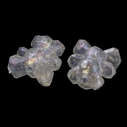 Белый Светящиеся прозрачные акриловые бусины, светится в темноте, медведь, белые, 18.5x17x12 мм, отверстие : 2.2 мм