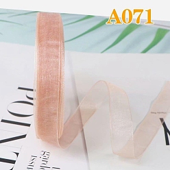 Персиковый Слойка Ленты из полиэстера с рюшами, для банта, орнамент одежды, розовые, 5/8 дюйм (15 мм), около 40.46 ярдов (37 м) / рулон