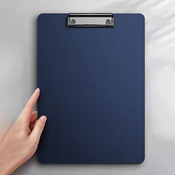 Prussian Blue Plastic Clipboards, with Metal Clips, for Office, Hospital, Rectangle, Prussian Blue, 310x223mm