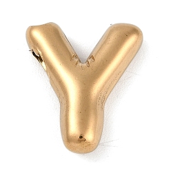 Letter Y Ионное покрытие (ip) 304 подвески из нержавеющей стали, реальный 18 k позолоченный, Письмо Y, 18x15.5x4.5 мм, отверстие : 2 мм