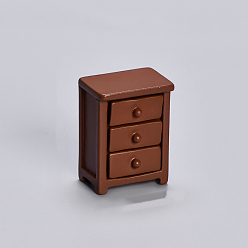 Кокосово-Коричневый Пластиковые миниатюрные украшения для витрин мебели, для декора кукольного домика, кокосового коричневый, 15x23x30 мм