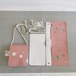 Pink Набор сумок для сотовых телефонов своими руками, включая материалы сумки из искусственной кожи, розовые, 190x160x60 мм