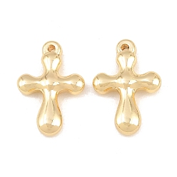 Oro 304 colgantes de acero inoxidable, encantos cruzados, chapado en rack, larga duración plateado, dorado, 22x15x4 mm, agujero: 1.5 mm
