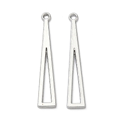 Платина Подвески из сплава , треугольник прелести, платина, 36x6.5x1.5 мм, отверстие : 1.5 мм