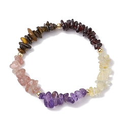 Смешанные камни Браслеты-стражи-стражи с драгоценными камнями, чип, внутренний диаметр: 2-1/4 дюйм (5.65 см)