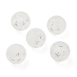 Белый Непрозрачные акриловые бусины, круглые, белые, 10 мм, отверстие : 2 мм, Около 930 шт / 500 г