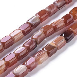 Carnelian Natural Red Agate Beads Strands, Dyed & Heated, Column, 20x15mm, Hole: 1.2mm, about 19pcs/strand, 14.76 inch(37.5cm)