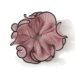 Бледно-фиолетовый Красный Тканевые аксессуары для волос, резинки для волос для девочек или женщин, складки резинки для волос, бледно-фиолетовый красный, 150 мм