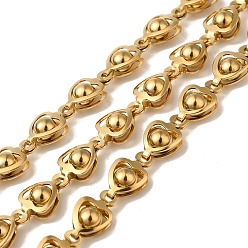 Настоящее золото 18K Ионное покрытие (ip) 304 цепи сердцевины из нержавеющей стали, несварные, с катушкой, реальный 18 k позолоченный, 10x6x4 мм, 10 м / рулон