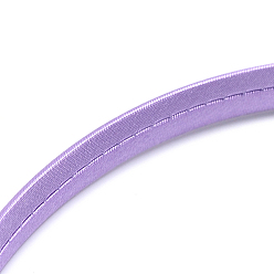 Plum Plain Plastic Hair Band Findings, No Teeth, Covered with Cloth, Plum, 120mm, 9.5mm