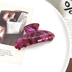 Средний Фиолетово-красный Заколки для волос из пвх, аксессуары для волос для женщин и девочек, средне фиолетовый красный, 91x43 мм