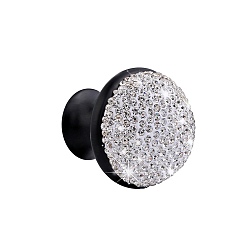 Crystal Aluminium Alloy Cabinet Door Knobs, Diamond Painting Kitchen Drawer Pulls Cabinet Handles, Half Round, Crystal, 35x37mm