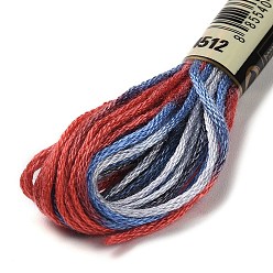 Royal Blue 10 Skeins 6-Ply Polyester Embroidery Floss, Cross Stitch Threads, Segment Dyed, Royal Blue, 0.5mm, about 8.75 Yards(8m)/skein