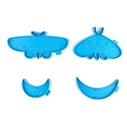 Темно-Голубой Силиконовые формы для подвесок пищевого класса своими руками, формы для литья смолы, глубокое синее небо, 92~140x62~205 мм