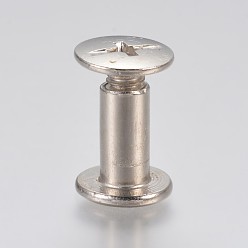 Платина Железные винтовые заклепки, чикаго винты, аксессуары для одежды, платина, 11.5x10 мм, Ручка: 5 мм