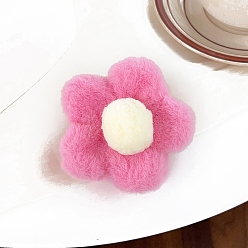 Ярко-Розовый Плюшевые заколки-коготки, цветок, аксессуары для волос для женщин и девочек, ярко-розовый, 85 мм