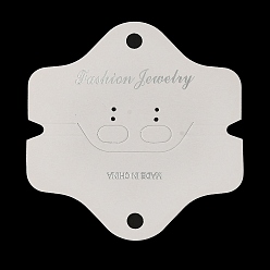 Белый Дым Сложите бумажные карточки для демонстрации ювелирных изделий и сережек, держатель для сережек и ожерелья, шестиугольник, серый, готовая продукция: 39.5x80x4 мм, 8.35x8x0.05 см, отверстия: 6 mm и 2 mm и 11x6.5 mm