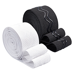 (52) Непрозрачная лаванда 6 ярды 2 цвета плоская нескользящая полиэстеровая эластичная лента, с эпоксидной смолой, разноцветные, 38 мм, около 3 ярдов/цвет