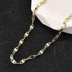 Настоящее золото 18K Ожерелья звенья цепи латуни, без свинца и без кадмия, долговечный, стойки покрытие, реальный 18 k позолоченный, 17.87 дюйм (45.4 см)