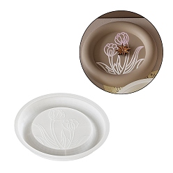 Белый Силиконовые формы, формы для литья смолы, для уф-смолы, эпоксидная смола, плоско-круглые, белые, 214x24 мм