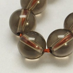 Серый Бусины из дрогоценного камня, дымчатый кварц, круглые, 4 мм, отверстие : 1 мм