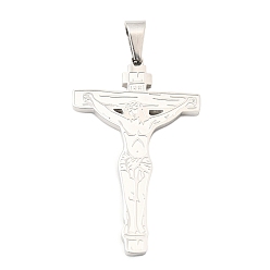 Нержавеющая Сталь Цвет 304 подвески из нержавеющей стали, крестик, цвет нержавеющей стали, 49x30x2.5 мм, отверстие : 8x5 мм