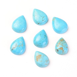 Темно-Голубой Кабошоны из натурального магнезита, окрашенные, слеза, глубокое синее небо, 18x13x6~7 мм