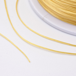 Goldenrod Flat Elastic Crystal String, Elastic Beading Thread, for Stretch Bracelet Making, Goldenrod, 0.7mm, about 546.8 yards(500m)/roll