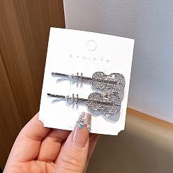 Кристалл Сплав горный хрусталь для волос заколки для волос, аксессуары для волос для женщин и девочек, гитар, кристалл, 60 мм