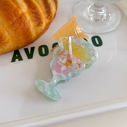 Зонтик Заколки для волос в форме когтей из ацетата целлюлозы, зонтик, 90x50 мм