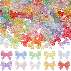 (52) Непрозрачная лаванда 150 шт прозрачные акриловые бусины, бантом, разноцветные, 14x18x4.5 мм, отверстие : 2 мм