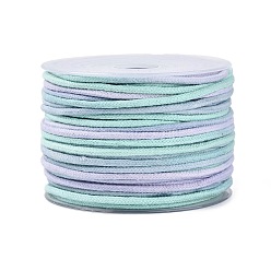 Бледно-бирюзовый 50м сегментный окрашенный хлопковый шнур для макраме, круглая плетеная веревка, для настенного крепления, ремесла, Подарочная упаковка, бледные бирюзовая, 3 мм, около 54.68 ярдов (50 м) / рулон
