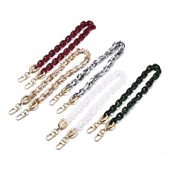 (52) Непрозрачная лаванда Ручки для сумок, с соединительными кольцами из акрила и пластика CCB и поворотными застежками из цинкового сплава, для замены ремней для мешков, разноцветные, 20.28 дюйм (51.5 см)