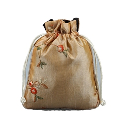 Фора Тканевые мешочки для упаковки ювелирных изделий, сумки на шнурке, оранжевые, 14x11 см