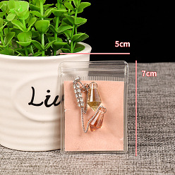 Прозрачный Прямоугольник ПВХ почтовый замок сумки, многоразовые упаковочные пакеты, самозапечатывающийся мешок для хранения ювелирных изделий, прозрачные, 7x5 см