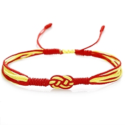 (123L) Белый крем непрозрачный блеск Регулируемые браслеты из полиэстера с китайским плетением из бисера для женщин и мужчин, огнеупорный кирпич, 6-1/4~10-1/4 дюйм (16~26 см)