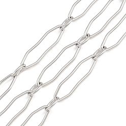 Нержавеющая Сталь Цвет 304 многозвенные цепи из нержавеющей стали, пайки, с катушкой, цвет нержавеющей стали, ссылка: 21x5.5x1мм и 6.5x4.5x1мм