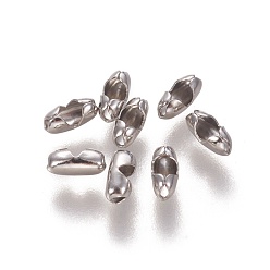 Stainless Steel Color Tarnish Resistant 304 Stainless Steel Ball Chain Connectors, Stainless Steel Color, 5x2mm, Fit for 1.5mm ball chain