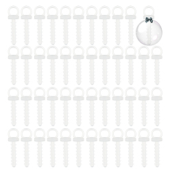 Прозрачный 200шт. пенопластовые украшения вешалки колпачки, для украшения елки, прозрачные, 36x10x9.5 мм, отверстие : 7 мм, штифты : 5x3 мм