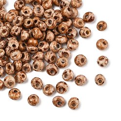 Сиена Пикассо стеклянные бусины, круглое отверстие, слеза, цвет охры, 5x4.5x4 мм, отверстие : 1.4 мм, 120 шт / комплект