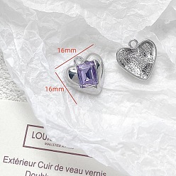 Сердце Платинового сплава подвески, сердце, 16x16 мм