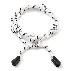 Белый Браслеты из нейлоновой нити, со сплавом, для молодых людей орнамент, белые, 7-5/8 дюйм (19.5 см), внутренний диаметр: 2-3/8 ~3-1/8 дюйм (6~8 см)