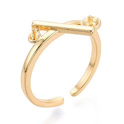 Настоящее золото 18K Настройки колец для чашек из латуни, регулируемые настройки колец для полупросверленных бусин, без кадмия, без никеля и без свинца, реальный 18 k позолоченный, 10.5 мм, регулируемый, штифты : 0.6~0.8 мм