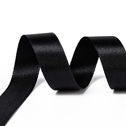 Black Single Face Satin Ribbon, Polyester Ribbon, Black, Size: about 5/8 inch(16mm) wide, 25yards/roll(22.86m/roll), 250yards/group(228.6m/group), 10rolls/group