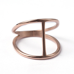 Розовое Золото 304 из нержавеющей стали полые кольца, розовое золото , 18 мм