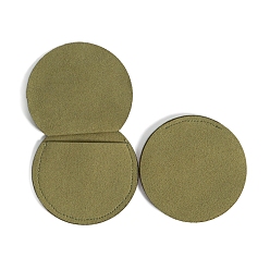 Светло-зеленый Коричневый Бархатный мешочек для хранения ювелирных изделий, круглая сумка-конверт, оливковый, 7x7 см