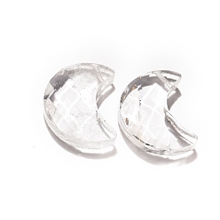Хрусталь Природного кварца хрустальных подвесок, обереги граненой луны, 20x15 мм
